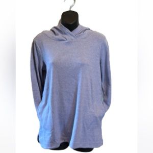 JJill 100% cotton long sleeve XSP hooded shirt with two side pockets NWT
